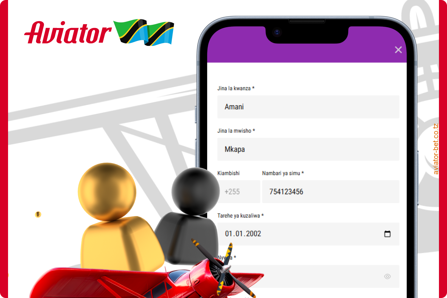 Kabla ya kucheza Aviator kwa pesa halisi kwenye kasino, wachezaji kutoka Tanzania wanapaswa kujiandikisha kwanza