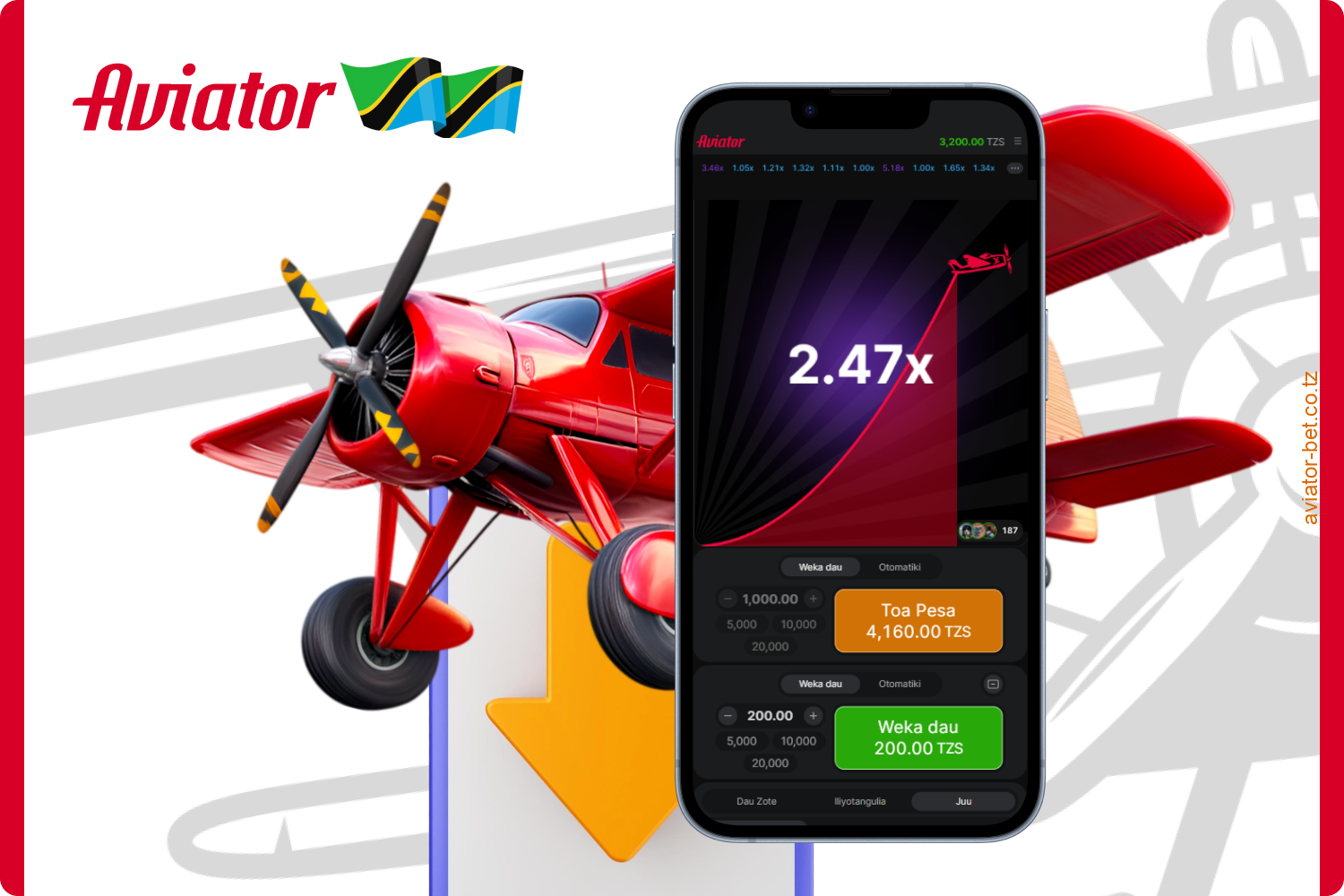Wachezaji kutoka Tanzania wanaweza kupakua programu ya Aviator kwa bure kwenye Android, iOS, au Windows